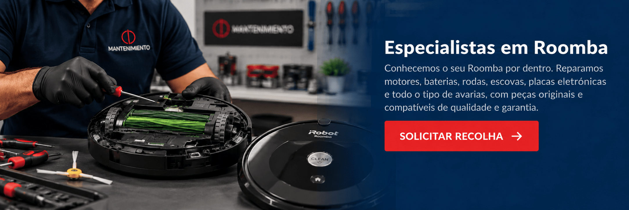 Especialistas em reparação de Roomba - CD Mantenimiento
