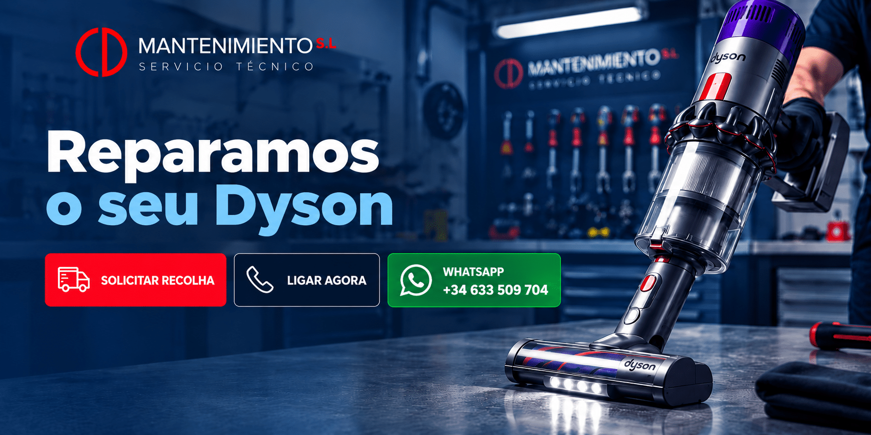 Assistência técnica e reparação de aspiradores Dyson em Portugal - CD Mantenimiento
