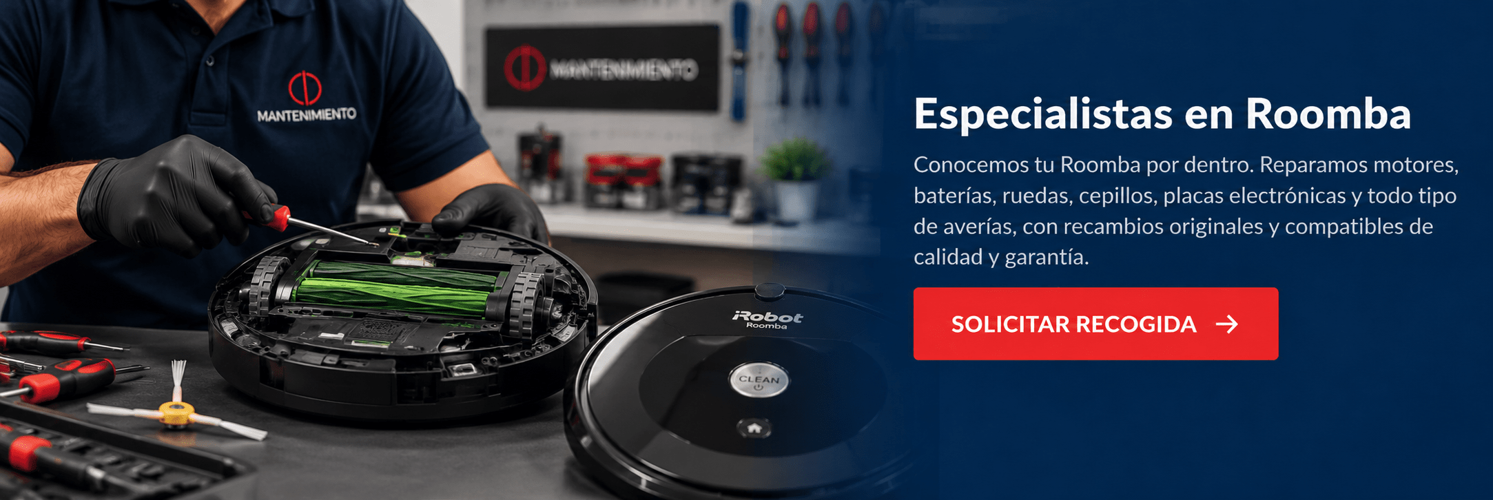 Especialistas en reparación de iRobot Roomba - CD Mantenimiento